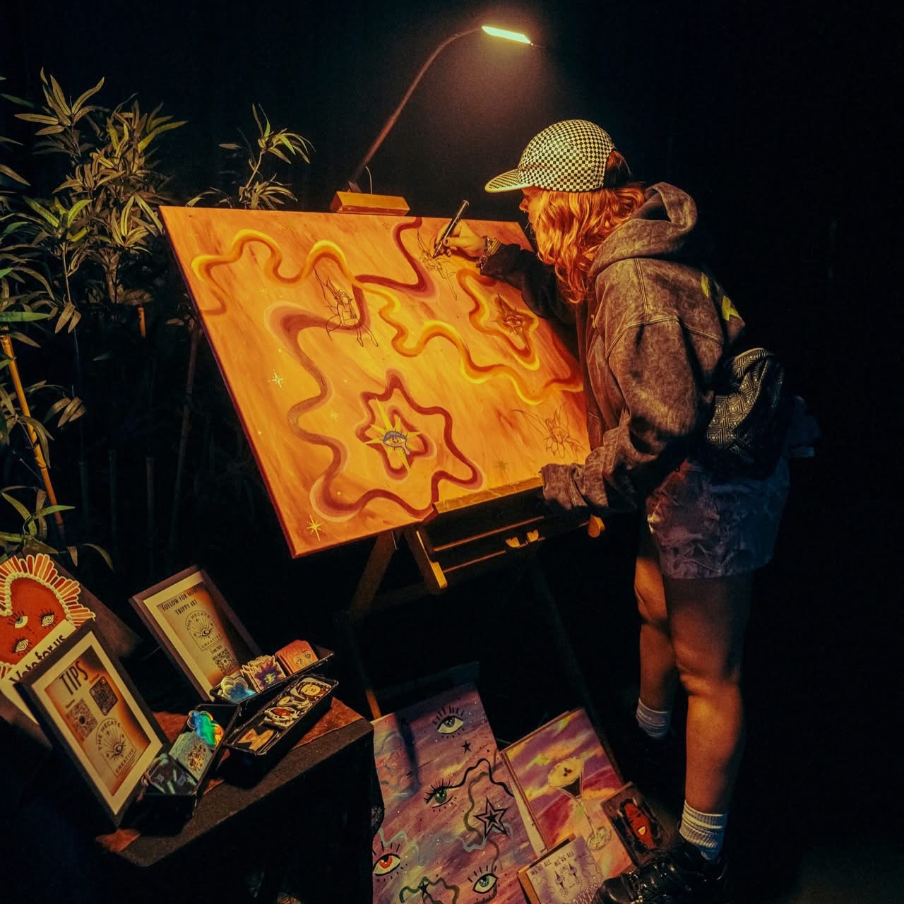 Live artist at Vibe City Markets